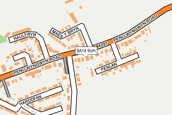 SA14 9UH map - OS OpenMap – Local (Ordnance Survey)