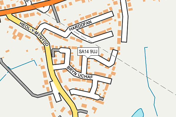 SA14 9UJ map - OS OpenMap – Local (Ordnance Survey)