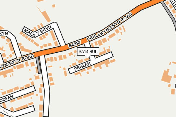 SA14 9UL map - OS OpenMap – Local (Ordnance Survey)