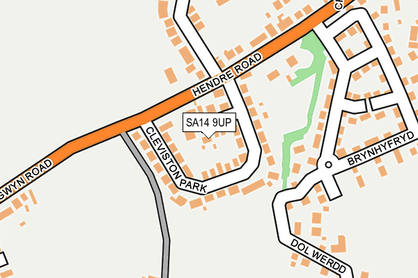SA14 9UP map - OS OpenMap – Local (Ordnance Survey)