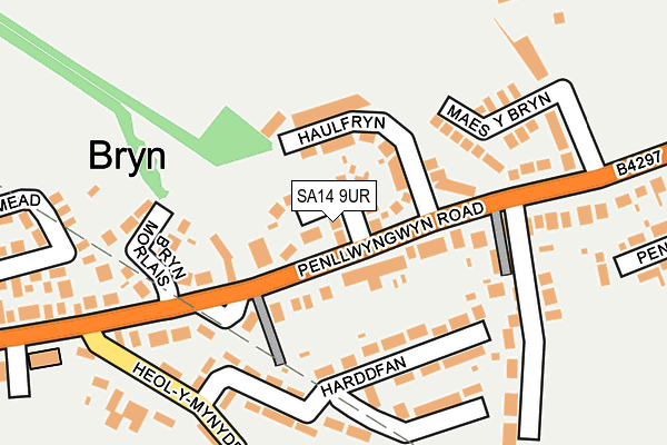 SA14 9UR map - OS OpenMap – Local (Ordnance Survey)