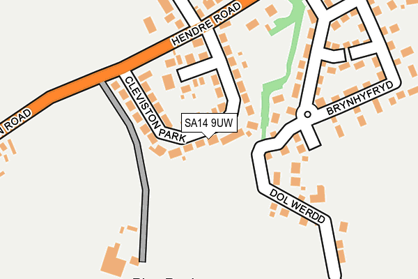 SA14 9UW map - OS OpenMap – Local (Ordnance Survey)