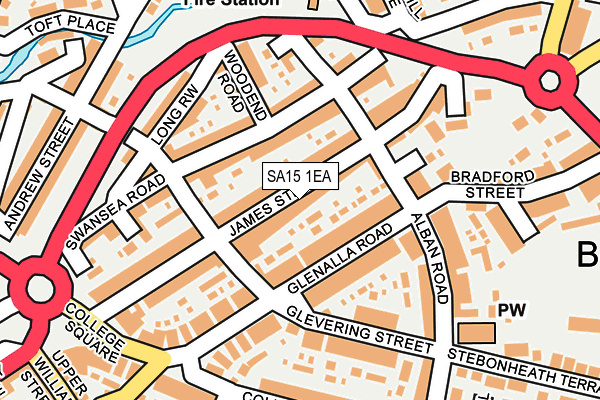 SA15 1EA map - OS OpenMap – Local (Ordnance Survey)