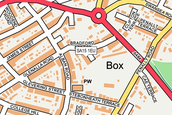 SA15 1EU map - OS OpenMap – Local (Ordnance Survey)