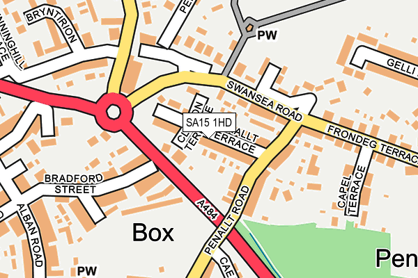 SA15 1HD map - OS OpenMap – Local (Ordnance Survey)