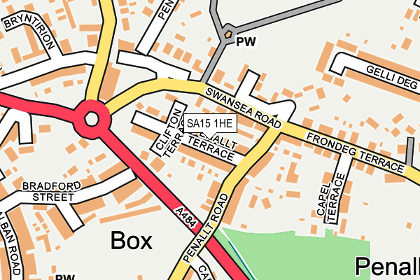 SA15 1HE map - OS OpenMap – Local (Ordnance Survey)