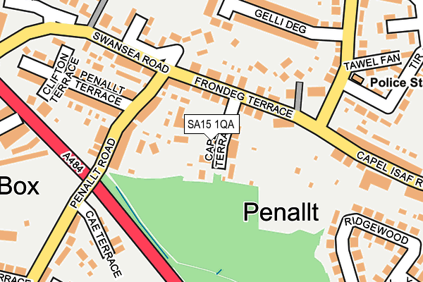 SA15 1QA map - OS OpenMap – Local (Ordnance Survey)
