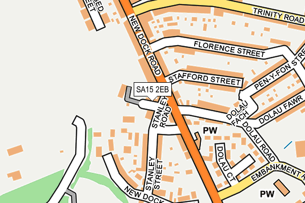 SA15 2EB map - OS OpenMap – Local (Ordnance Survey)