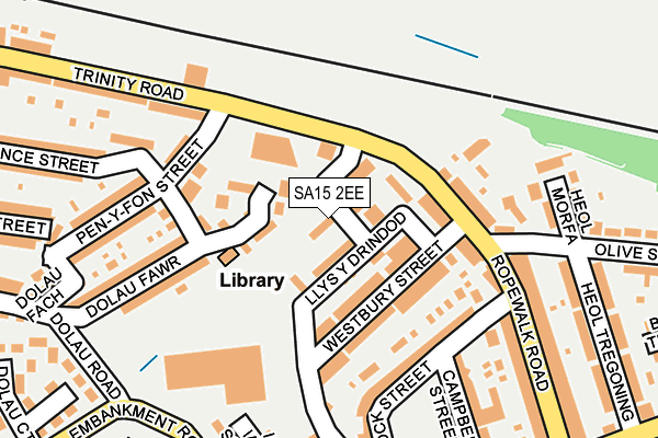 SA15 2EE map - OS OpenMap – Local (Ordnance Survey)