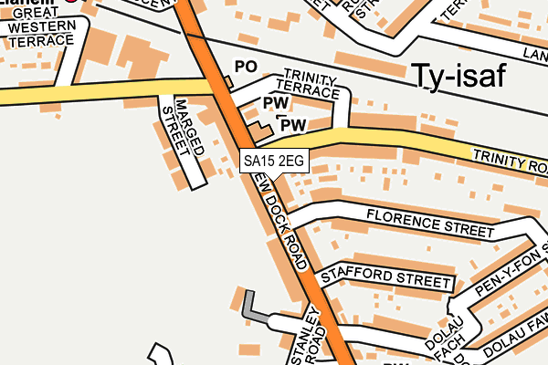 SA15 2EG map - OS OpenMap – Local (Ordnance Survey)