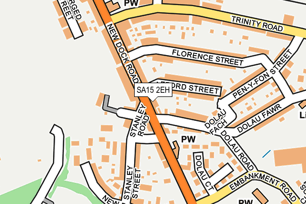 SA15 2EH map - OS OpenMap – Local (Ordnance Survey)