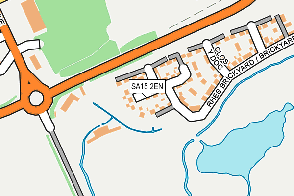 SA15 2EN map - OS OpenMap – Local (Ordnance Survey)