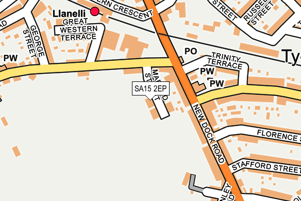 SA15 2EP map - OS OpenMap – Local (Ordnance Survey)