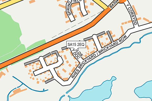 SA15 2EQ map - OS OpenMap – Local (Ordnance Survey)