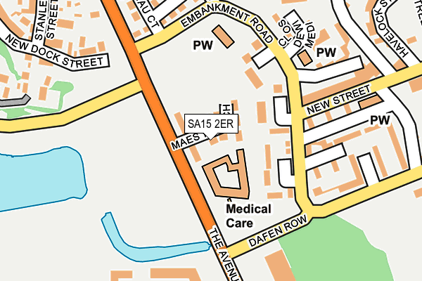 SA15 2ER map - OS OpenMap – Local (Ordnance Survey)