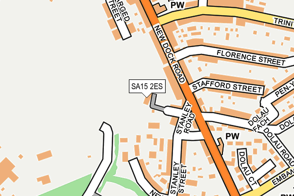 SA15 2ES map - OS OpenMap – Local (Ordnance Survey)