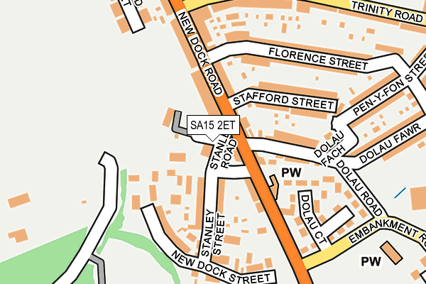 SA15 2ET map - OS OpenMap – Local (Ordnance Survey)