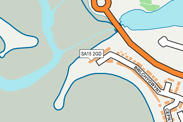 SA15 2GD map - OS OpenMap – Local (Ordnance Survey)