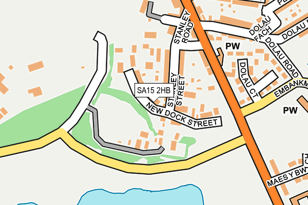 SA15 2HB map - OS OpenMap – Local (Ordnance Survey)