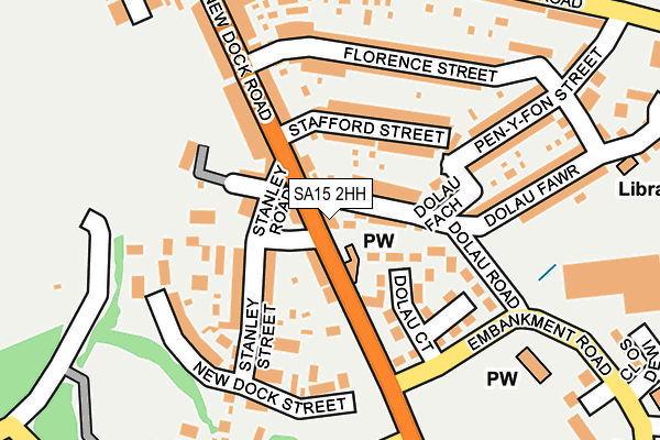 SA15 2HH map - OS OpenMap – Local (Ordnance Survey)