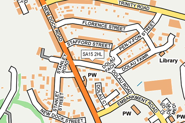 SA15 2HL map - OS OpenMap – Local (Ordnance Survey)