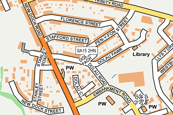 SA15 2HN map - OS OpenMap – Local (Ordnance Survey)