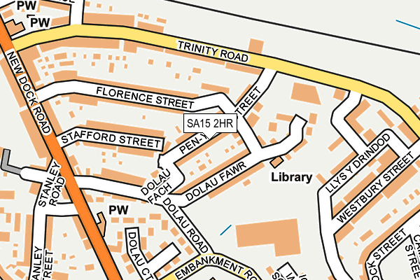 SA15 2HR map - OS OpenMap – Local (Ordnance Survey)