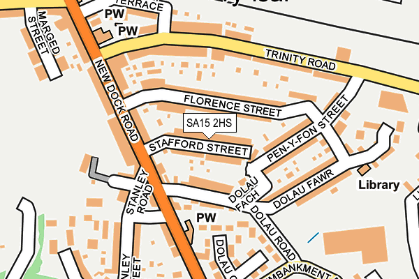SA15 2HS map - OS OpenMap – Local (Ordnance Survey)