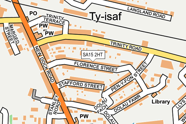 SA15 2HT map - OS OpenMap – Local (Ordnance Survey)