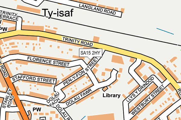 SA15 2HY map - OS OpenMap – Local (Ordnance Survey)