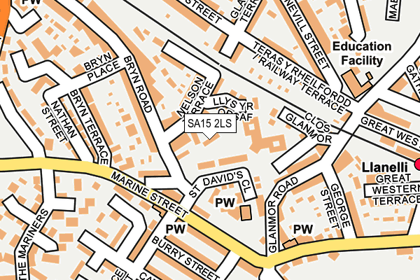 SA15 2LS map - OS OpenMap – Local (Ordnance Survey)