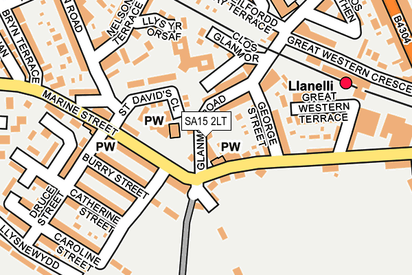 SA15 2LT map - OS OpenMap – Local (Ordnance Survey)
