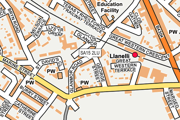 SA15 2LU map - OS OpenMap – Local (Ordnance Survey)