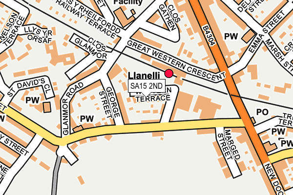 SA15 2ND map - OS OpenMap – Local (Ordnance Survey)