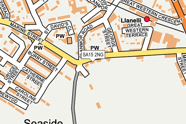 SA15 2NG map - OS OpenMap – Local (Ordnance Survey)