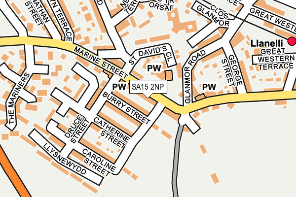 SA15 2NP map - OS OpenMap – Local (Ordnance Survey)