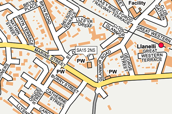 SA15 2NS map - OS OpenMap – Local (Ordnance Survey)