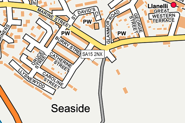 SA15 2NX map - OS OpenMap – Local (Ordnance Survey)