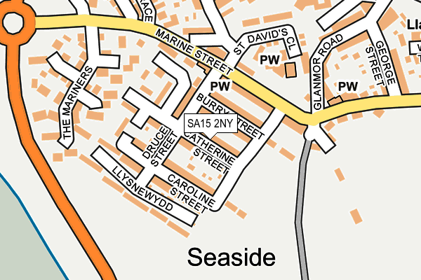 SA15 2NY map - OS OpenMap – Local (Ordnance Survey)