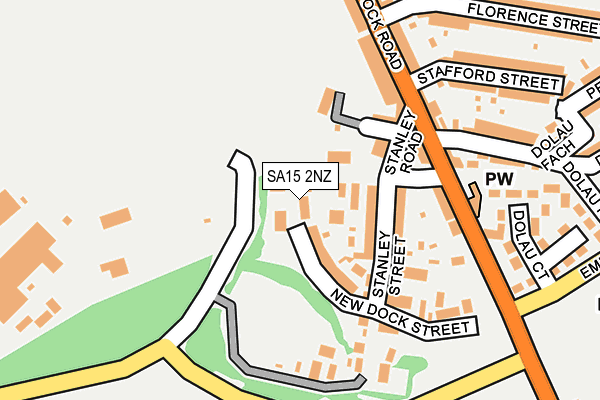 SA15 2NZ map - OS OpenMap – Local (Ordnance Survey)