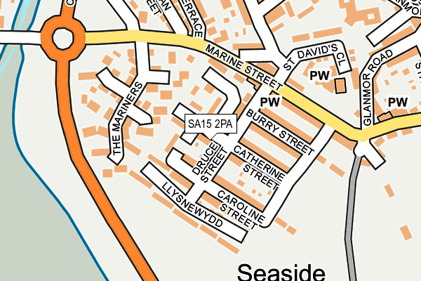 SA15 2PA map - OS OpenMap – Local (Ordnance Survey)