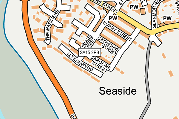 SA15 2PB map - OS OpenMap – Local (Ordnance Survey)