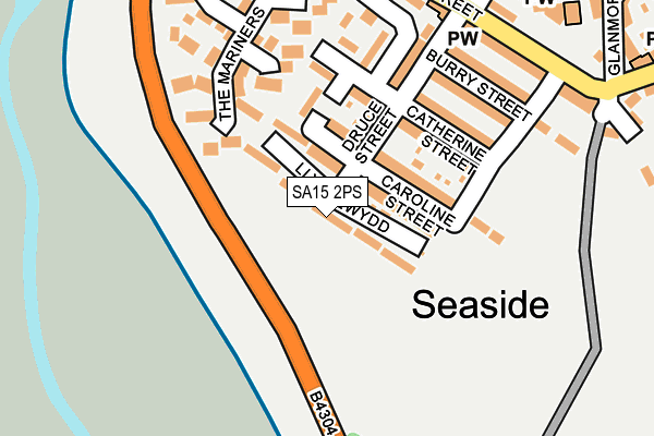 SA15 2PS map - OS OpenMap – Local (Ordnance Survey)