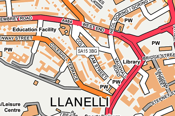 SA15 3BG map - OS OpenMap – Local (Ordnance Survey)