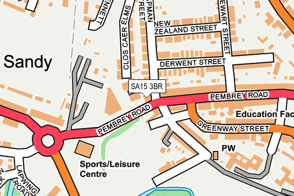 SA15 3BR map - OS OpenMap – Local (Ordnance Survey)