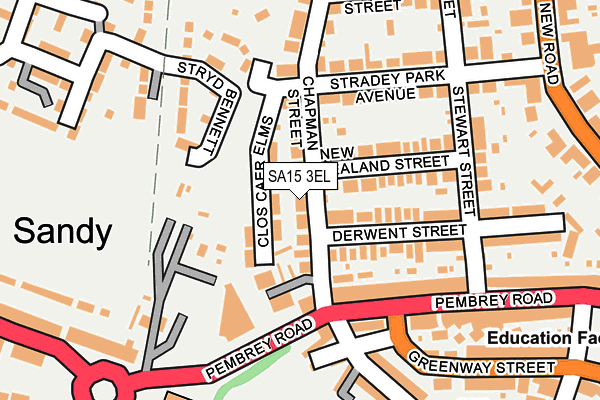 SA15 3EL map - OS OpenMap – Local (Ordnance Survey)