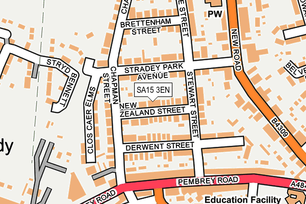 SA15 3EN map - OS OpenMap – Local (Ordnance Survey)