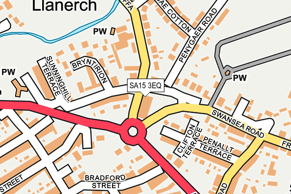 SA15 3EQ map - OS OpenMap – Local (Ordnance Survey)