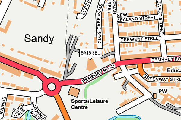 SA15 3EU map - OS OpenMap – Local (Ordnance Survey)