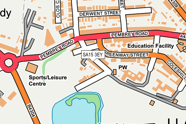 SA15 3EY map - OS OpenMap – Local (Ordnance Survey)